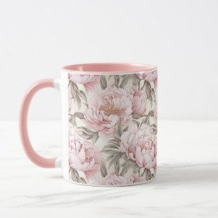 Blush Pink Peony Blume Cogencore Kaffeekocher Tass Tasse