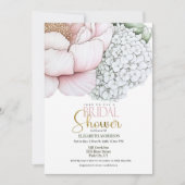 Blush Pink Peony Bridal Shower Einladung (Vorderseite)