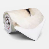 Blush Pink Peony Cream Cotton Groom Wedding Krawatte (Gerollt)