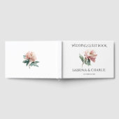 Blush Pink Peony Elegant Floral Wedding Gästebuch (Voll)