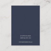 BLUSH PINK PEONY FLORA WATERCOLOR NECKLACE DISPLAY VISITENKARTE (Rückseite)