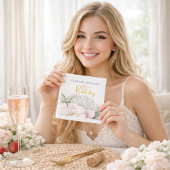 Blush Pink Peony Floral 18th Birthday  Serviette