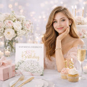 Blush Pink Peony Floral 18th Birthday  Sockelschild