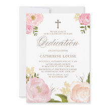 Blush Pink Peony Floral Baby Dedication