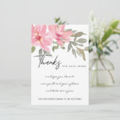 BLUSH PINK PEONY FLORAL CORPORATE Business LOGO Dankeskarte (Stehend Vorderseite)
