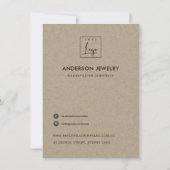 BLUSH PINK PEONY FLORAL CORPORATE Business LOGO Dankeskarte (Rückseite)