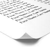 Blush Pink Peony Floral Hochzeitsdiagramm Poster (Ecke)