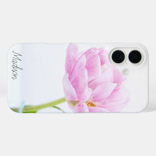 Blush Pink Peony | Floral iPhone Case (Rückseite (Horizontal))