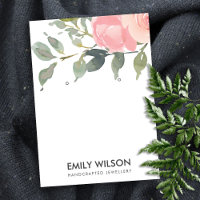 BLUSH PINK PEONY FLORAL WATERCOLOR EARRING DISPLAP