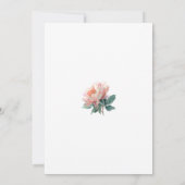 Blush Pink Peony Flower Elegant Botanical Wedding Einladung (Rückseite)