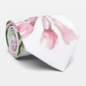 Blush Pink Peony Lavender Tulip Groom Wedding Krawatte (Gerollt)