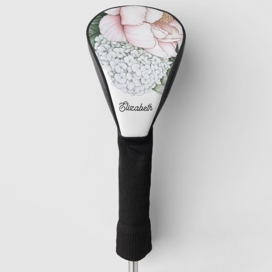 Blush Pink Peony Personalized Golf Headcover (Vorderseite)