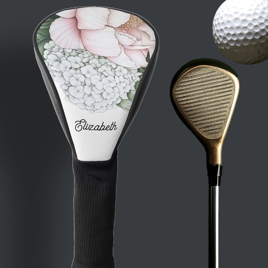 Blush Pink Peony Personalized Golf Headcover
