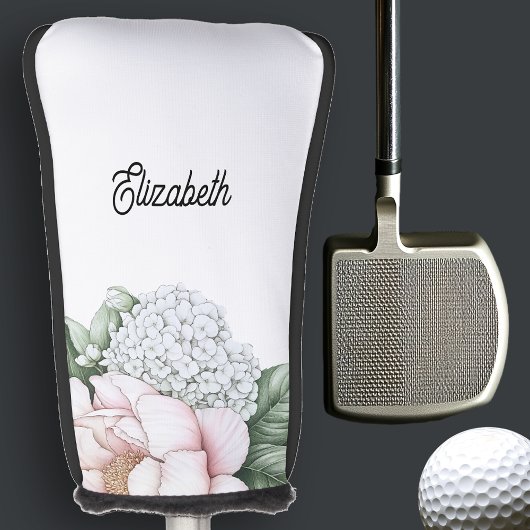 Blush Pink Peony Personalized Golf Headcover