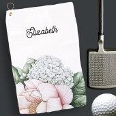 Blush Pink Peony Personalized Golfhandtuch