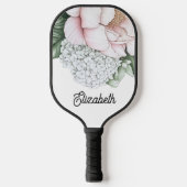 Blush Pink Peony Personalized Pickleball Schläger (Vorderseite)