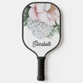 Blush Pink Peony Personalized Pickleball Schläger (Rückseite)