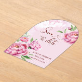 Blush Pink Peony Save the Date Card Acryleinladungen (Ablage )