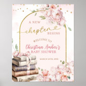 Blush Pink Peony Storybook Theme Bridal Shower  Poster (Vorne)