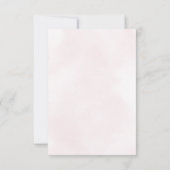 Blush Pink Peony Watercolor Eukalyptus Wedding RSVP Karte (Rückseite)