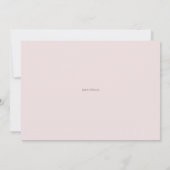 Blush Pink Peony Wreath Foto Segen Einladung (Rückseite)