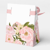 Blush Pink Peonys Brautparty Gefälligkeitsboxen Geschenkschachtel (Rückseite)