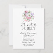 Blush Pink Periwinkle Tulip Brunch & Bubbly Einladung (Vorderseite)