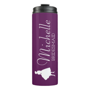 Blush Pink Personalisiert Bridesmaid Thermal Tumor Thermosbecher