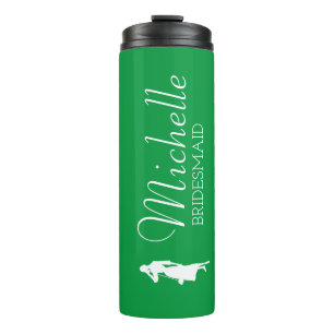 Blush Pink Personalisiert Bridesmaid Thermal Tumor Thermosbecher