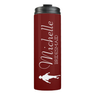 Blush Pink Personalisiert Bridesmaid Thermal Tumor Thermosbecher
