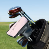 Blush Pink Personalisiert Name Golf Head Cover Headcover (In Situ)