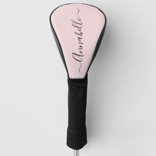 Blush Pink Personalisiert Name Golf Head Cover Headcover
