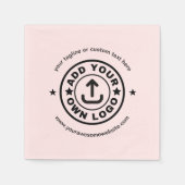 Blush Pink Personalisierte Logo-Bulle Serviette (Vorderseite)