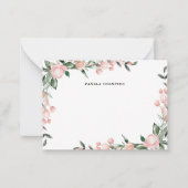 Blush Pink Personalisierte Mitteilungskarten (Vorderseite)