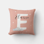Blush Pink Personalized Baby Name Pillow Custom Kissen (Vorderseite)