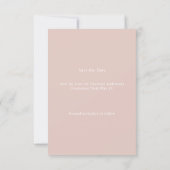 Blush Pink Photo Graduation party Save The Date (Rückseite)