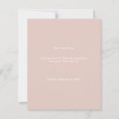 Blush Pink Photo Graduation Save the Date card (Rückseite)