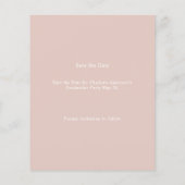 Blush Pink Photo Graduation Save the Date Flyer (Hinten)