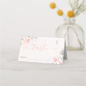 Blush Pink Platzkarte (Vorderseite)