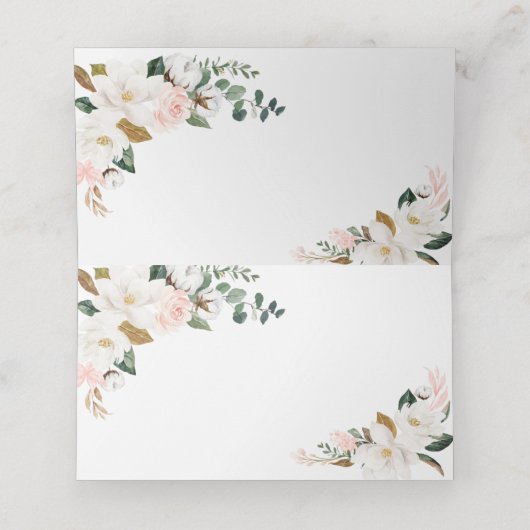 Blush Pink Platzkarten (Innenseite Aufgefaltet)