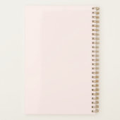 Blush Pink Polka Dot Einfache Personalisierte Plan Planer (Rückseite)