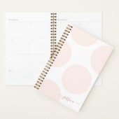 Blush Pink Polka Dot Einfache Personalisierte Plan Planer (Anzeige)