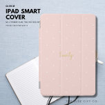 Blush Pink Polka Dots Personalisiert iPad Mini Cov iPad Mini Hülle<br><div class="desc">Dieses Cover ist in Rosa mit kleinen weißen Polka-Punkten. Machen Sie es Ihren und personalisieren Sie es mit Ihrem Namen,  der in einer Farbe aus Messing/Gold ist.</div>