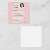 Blush Pink Postpartum Doula Professional Design Begleitkarte (Vorne/Hinten)