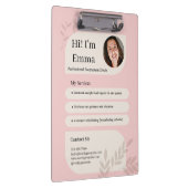 Blush Pink Postpartum Doula Professional Design Klemmbrett (Rechts)