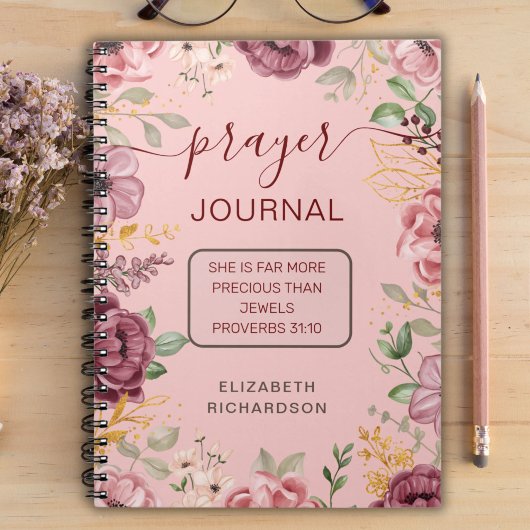 Blush Pink Proverbs 31 Gebetszeitschrift Notizbuch Notizblock
