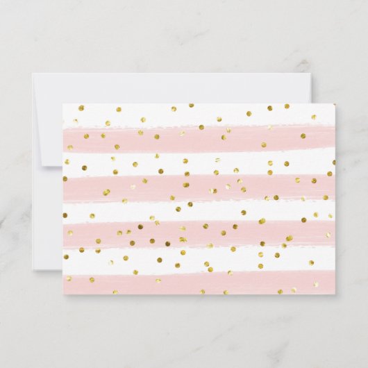 Blush Pink Pumpkin Baby Dusche Danke Karte (Rückseite)