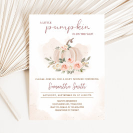 Blush Pink Pumpkin Baby Dusche Einladung