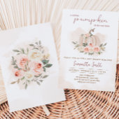 Blush Pink Pumpkin Baby Dusche Einladung