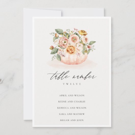 Blush Pink Pumpkin Bläschen Seekartenkarte Dankeskarte (Vorderseite)